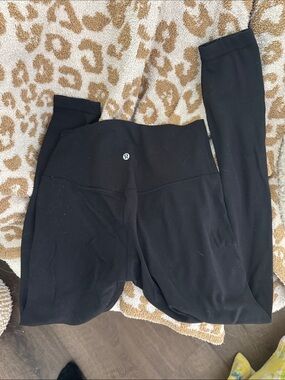 lululemon athletica Black Leggings with Signature Logo